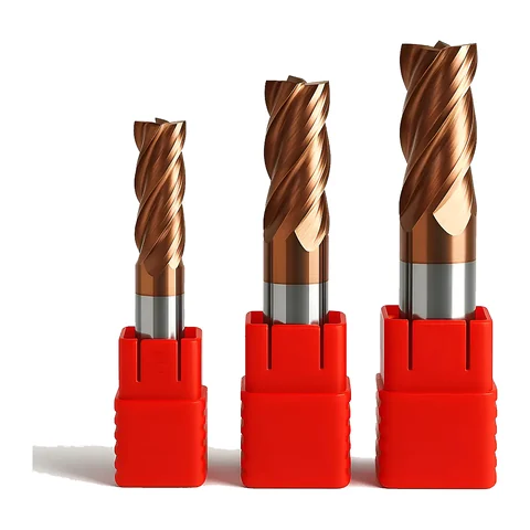 Kit 3 Fresas de Topo Metal Duro 6, 8 e 10 mm – 4 Cortes 55 HRC TiSiN