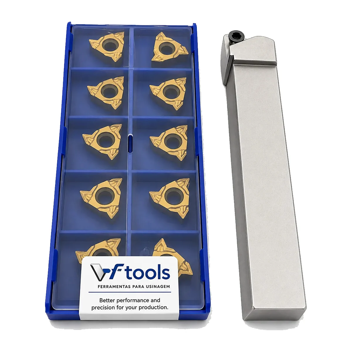 Kit Suporte de Rosca Externa R166-22 20x20 + 10 Pastilhas R166 22
